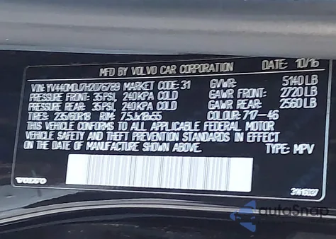 2017 Volvo Xc60 T5 z USA, uszkodzony, nr VIN YV440MDJ7H2076789